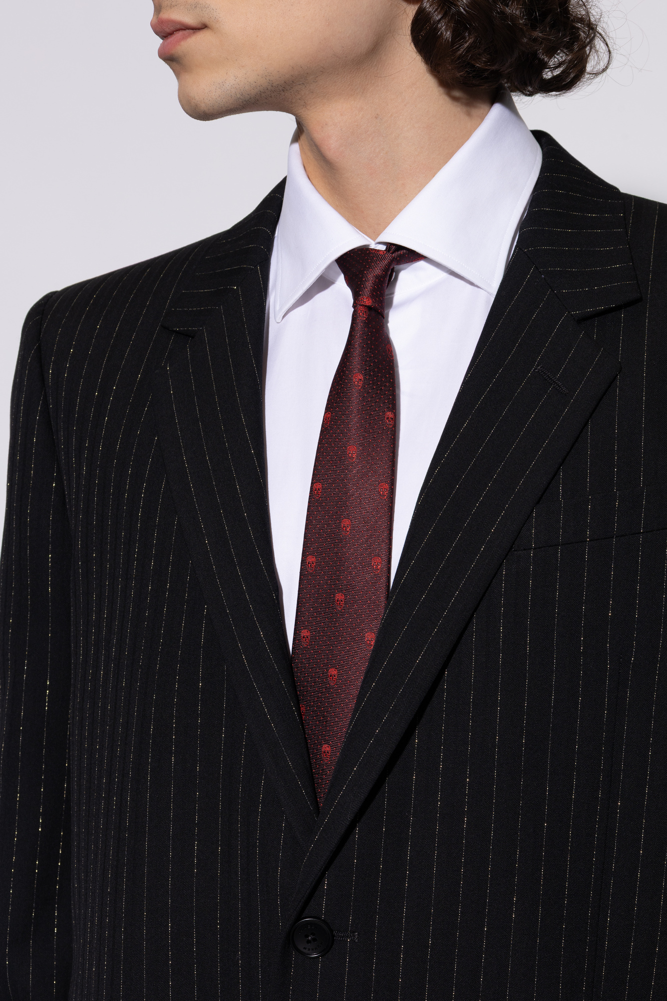 Alexander McQueen Silk tie with distinctive skull motif | Men's